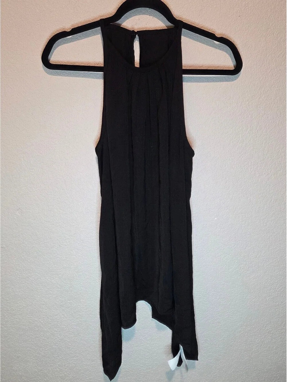 Michael Kors Black Sleeveless Blouse with Keyhole Back